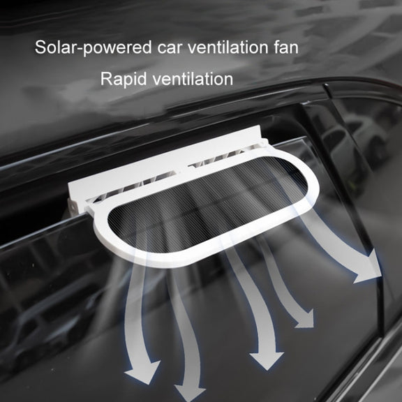 USB Plug-In Car Window Exhaust Fan Car Air Circulation Cooling Ventilation Fan, Color: Solar Black