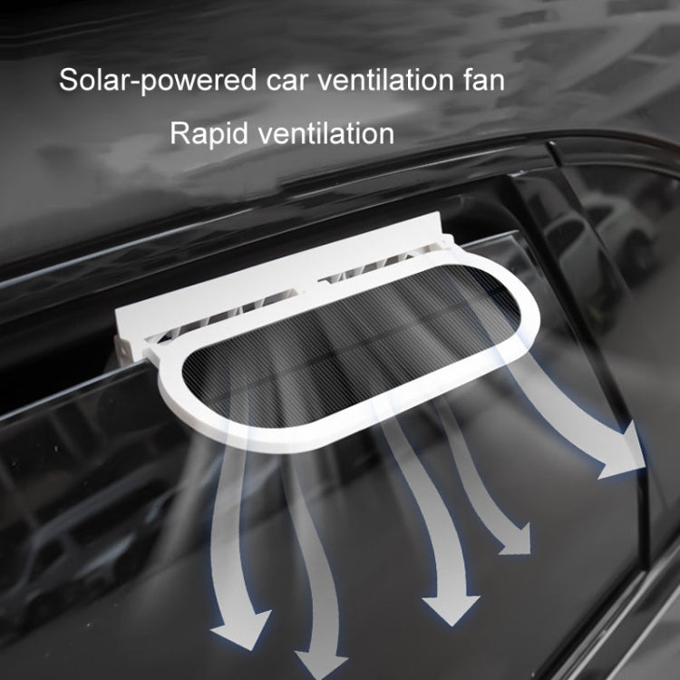 USB Plug-In Car Window Exhaust Fan Car Air Circulation Cooling Ventilation Fan, Color: Solar Black
