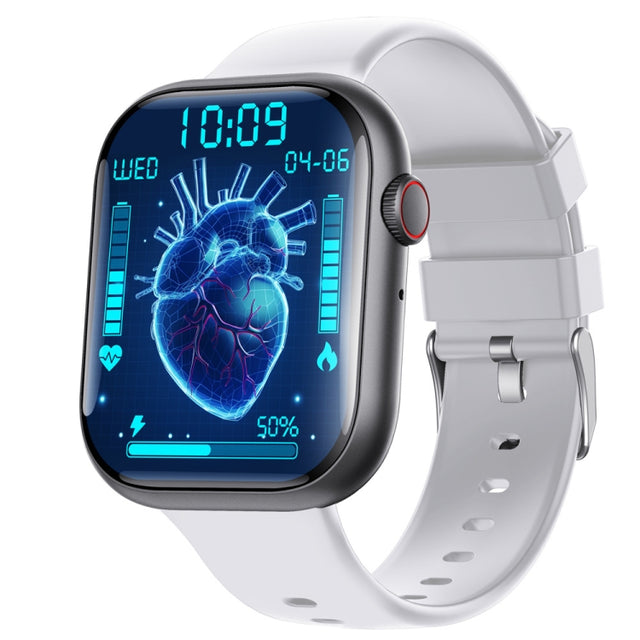 F70  2.1 Inch Screen Smart Watch With Blood Sugar/Blood Oxygen Monitoring /SOS Alarm/100+ Sports Modes, Color: Black Gray