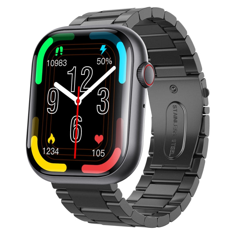 F70  2.1 Inch Screen Smart Watch With Blood Sugar/Blood Oxygen Monitoring /SOS Alarm/100+ Sports Modes, Color: Black 3-bead Steel - Smart Watches by PMC TechLife | Online Shopping South Africa | PMC TechLife | Buy Now Pay Later Mobicred