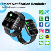 F70  2.1 Inch Screen Smart Watch With Blood Sugar/Blood Oxygen Monitoring /SOS Alarm/100+ Sports Modes, Color: Black Milan
