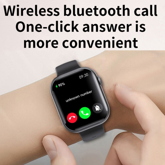 F70  2.1 Inch Screen Smart Watch With Blood Sugar/Blood Oxygen Monitoring /SOS Alarm/100+ Sports Modes, Color: Black Silicone