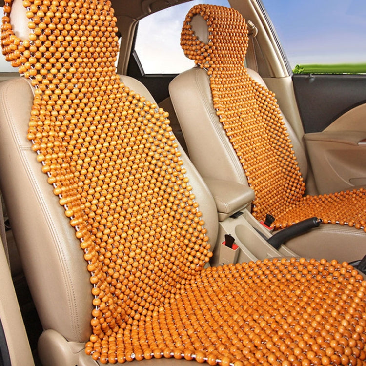 Car Wood Beaded Cushion Universal Car Seat Cover Summer Interior Supply(Beige) - Seat Accessories by PMC TechLife | Online Shopping South Africa | PMC TechLife | Buy Now Pay Later Mobicred