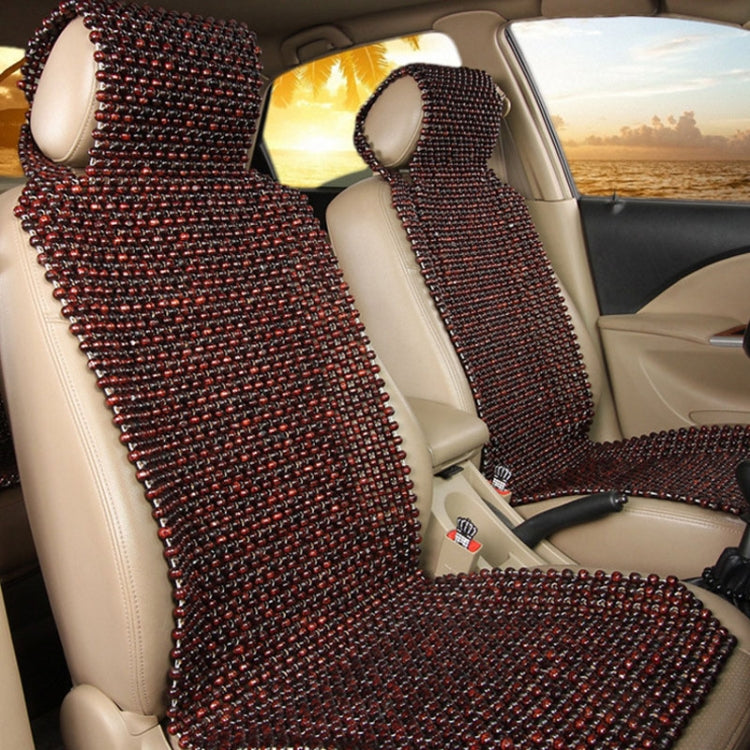 Car Wood Beaded Cushion Universal Car Seat Cover Summer Interior Supply(Coffee) - Seat Accessories by PMC TechLife | Online Shopping South Africa | PMC TechLife | Buy Now Pay Later Mobicred