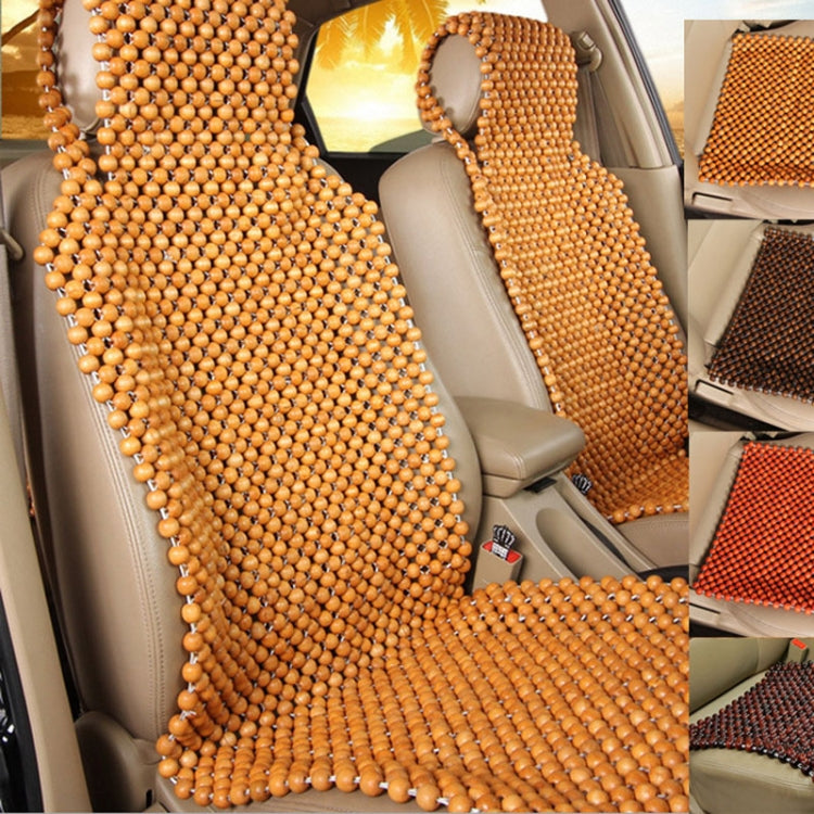 Car Wood Beaded Cushion Universal Car Seat Cover Summer Interior Supply(Beige) - Seat Accessories by PMC TechLife | Online Shopping South Africa | PMC TechLife | Buy Now Pay Later Mobicred
