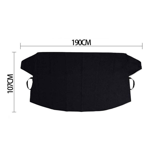 Automobile Silver Coated Cloth Sunshade Snow Shield, Style: Front Rubber Band