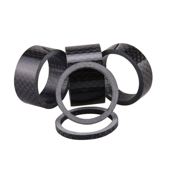 5pcs /Set Bicycle Carbon Fiber Gasket Fork Bowl Set Handlebar Pad 3/5/10/15/20mm