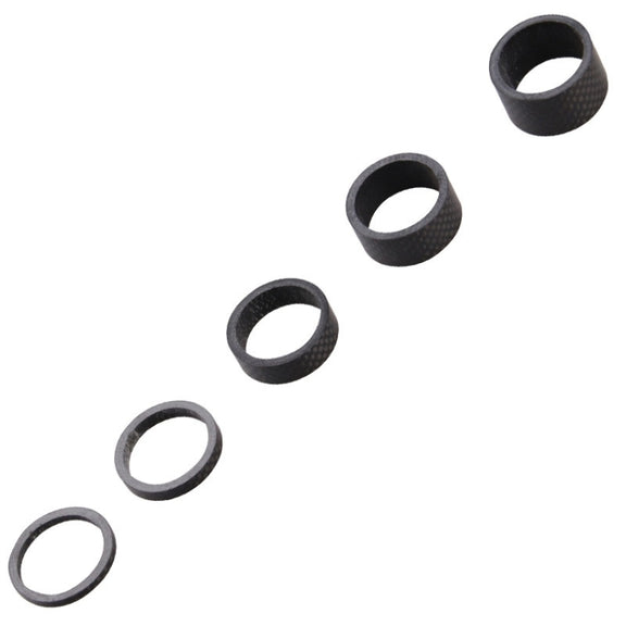 5pcs /Set Bicycle Carbon Fiber Gasket Fork Bowl Set Handlebar Pad 3/5/10/15/20mm