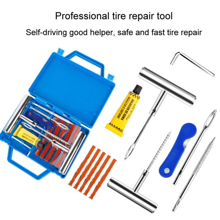 8 In 1 Car Tire Repair Tool Set Motorcycle Vacuum Tire Emergency Fast Repair Toolkit