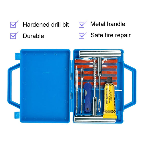 6 In 1 Car Tire Repair Tool Set Motorcycle Vacuum Tire Emergency Fast Repair Toolkit