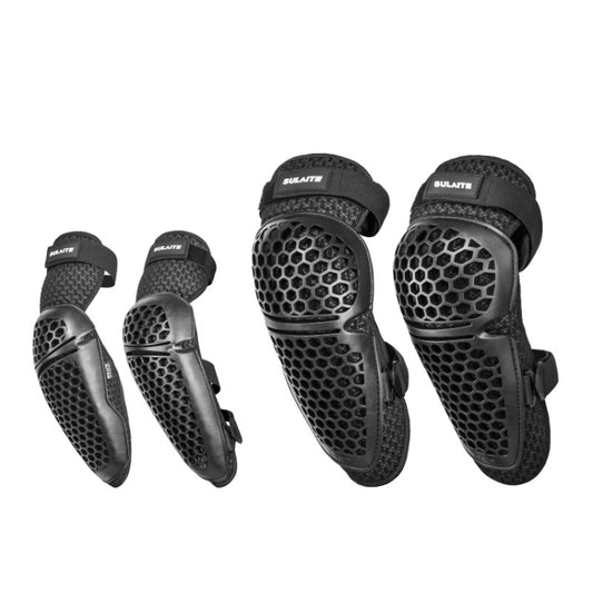 SULAITE Cycling Honeycomb Breathable Heat Dissipation Motorcycle Adjustable Protective Gear, Style: 4pcs /Set Knee Elbow Pads - free shipping - PMC Jewellery - Order now!