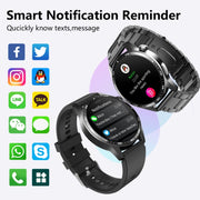 F400  1.55 Inch Screen Smart Watch Support ECG/ Blood Oxygen / Blood Sugar / 150+ Sports Mode, Color: Black Silicone
