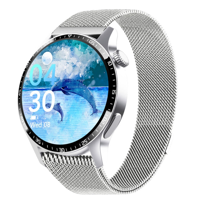 F207 Smart Watch 1.35-Inch Narrow Edge Screen Supports Bluetooth Calls / 24H Wellness Tracking / 150+ Sports Modes, Color: Silver Milan