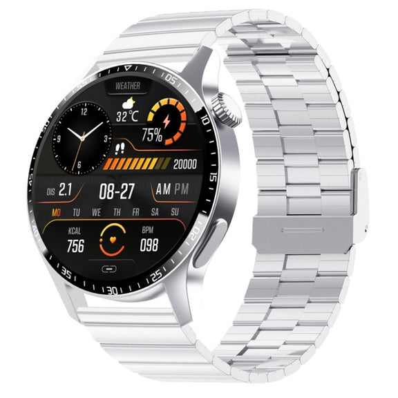 F207 Smart Watch 1.35-Inch Narrow Edge Screen Supports Bluetooth Calls / 24H Wellness Tracking / 150+ Sports Modes, Color: Silver Bamboo