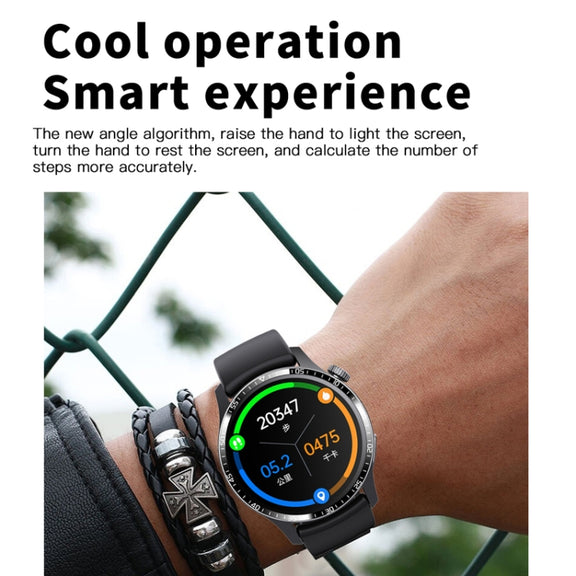 F207 Smart Watch 1.35-Inch Narrow Edge Screen Supports Bluetooth Calls / 24H Wellness Tracking / 150+ Sports Modes, Color: Black Silicone