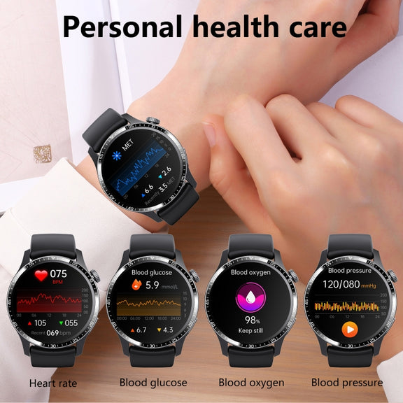 F207 Smart Watch 1.35-Inch Narrow Edge Screen Supports Bluetooth Calls / 24H Wellness Tracking / 150+ Sports Modes, Color: Black Silicone