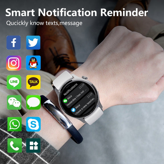 F207 Smart Watch 1.35-Inch Narrow Edge Screen Supports Bluetooth Calls / 24H Wellness Tracking / 150+ Sports Modes, Color: Black Silicone