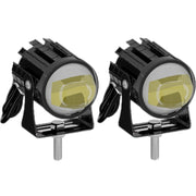 1pair 12V-85V Motorcycle Headlights Dual-color Automotive LED Working Headlights, Color: Yellow + White Light With Flashing