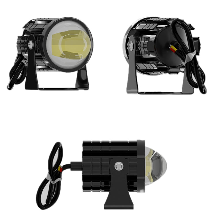 1pair 12V-85V Motorcycle Headlights Dual-color Automotive LED Working Headlights, Color: Yellow + White Light With Flashing - Work Lights by PMC TechLife | Online Shopping South Africa | PMC TechLife | Buy Now Pay Later Mobicred