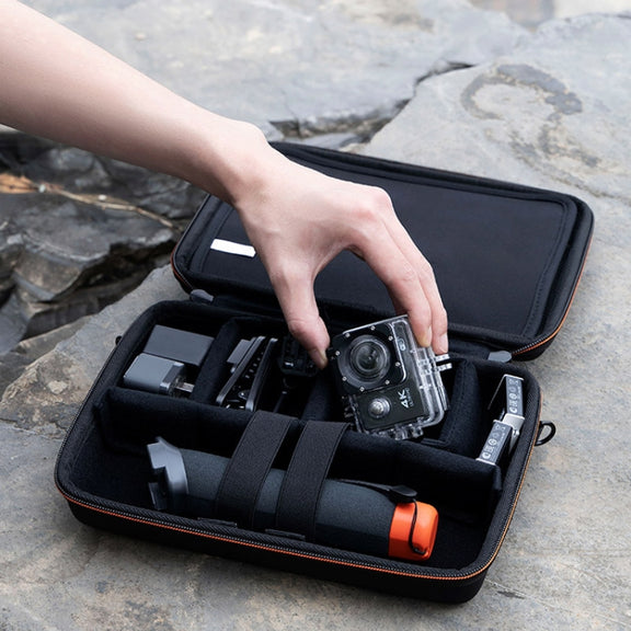 Cwatcun H91 Medium Sports Camera Case Portable Water-resistant EVA Digital Camera Storage Bag(Black)