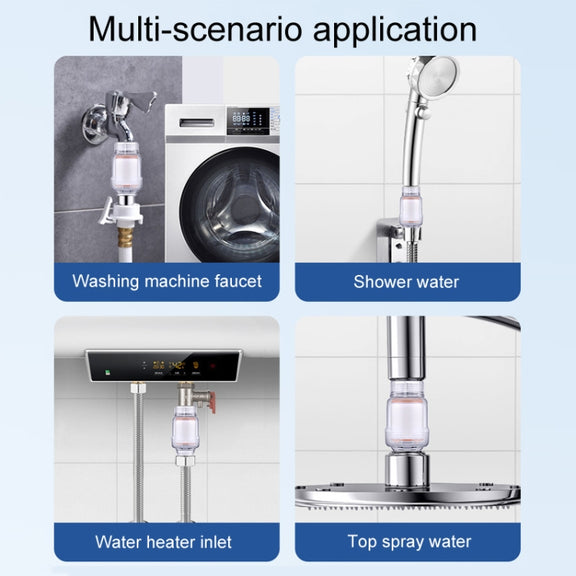 Household Washing Machine Electrical Water Heater Water Purification Filter With 6 Cartridges, Style: Faucet Filter