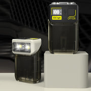Mini Type-C Rechargeable Outdoor Keychain Light Flashlight(Lamp Head Rotatable Black)