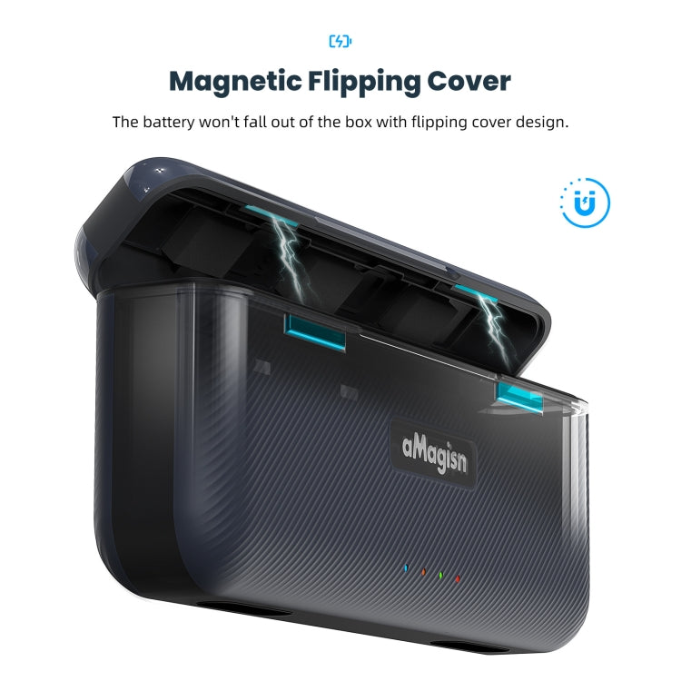 AMagisn Portable Fast Charge Hub For GoPro HERO12 Black / HERO11 Black / HERO10 Black / HERO9 Black - Charger by aMagisn | Online Shopping South Africa | PMC TechLife | Buy Now Pay Later Mobicred