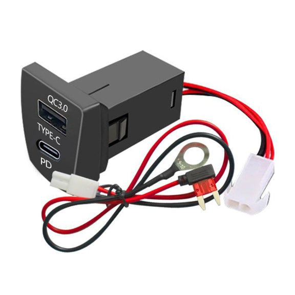 For Toyota RAV4 / WILDLANDER USB-PD Port 60W Fast Charging Modified Car Charger(Insurance Pickup Cord)