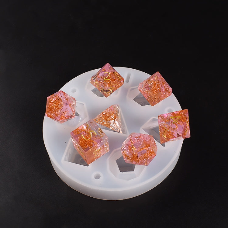 Silicone Dice Resin Molds with 7 Standard Polyhedral Stereoscopic Dice Cavities - Arts & Crafts by PMC TechLife | Online Shopping South Africa | PMC TechLife | Buy Now Pay Later Mobicred