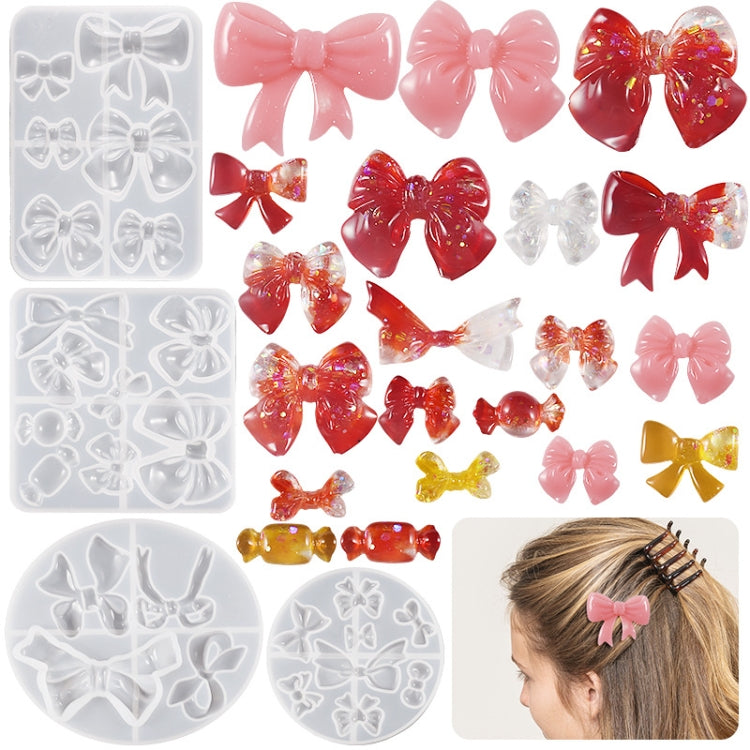 Bowknot Hairpin Jewelry Silicone Molds DIY Epoxy Resin Casting Mould Style 001