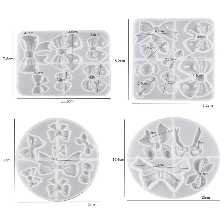 Bowknot Hairpin Jewelry Silicone Molds DIY Epoxy Resin Casting Mould Style 001