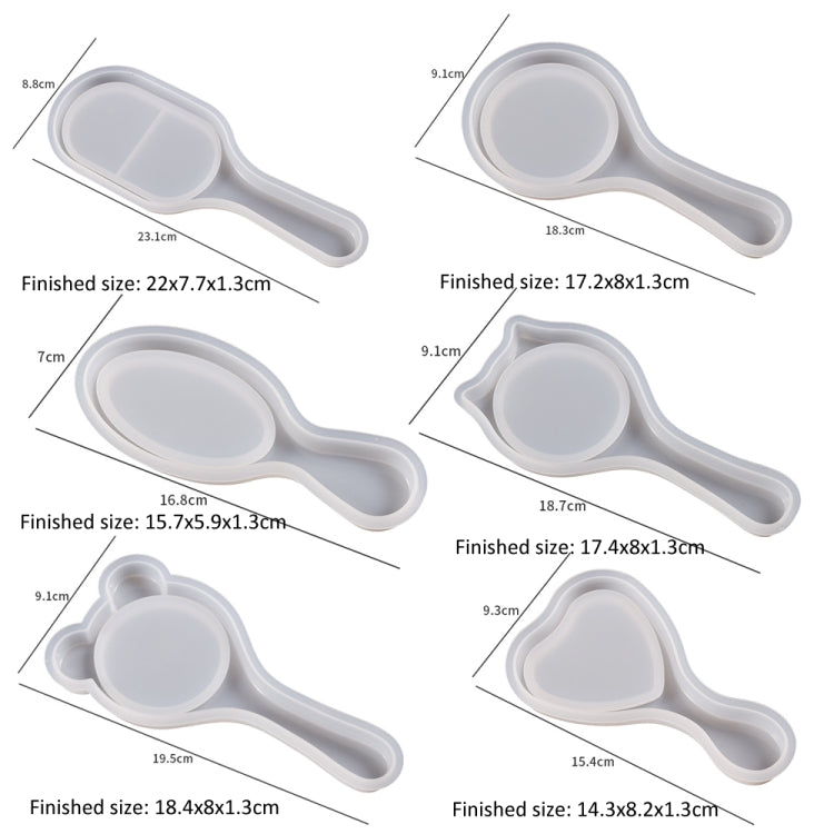 Air Cushion Comb Set Silicone Mold DIY Epoxy Resin Craft Making Mold, Spec: Cat Ear 005