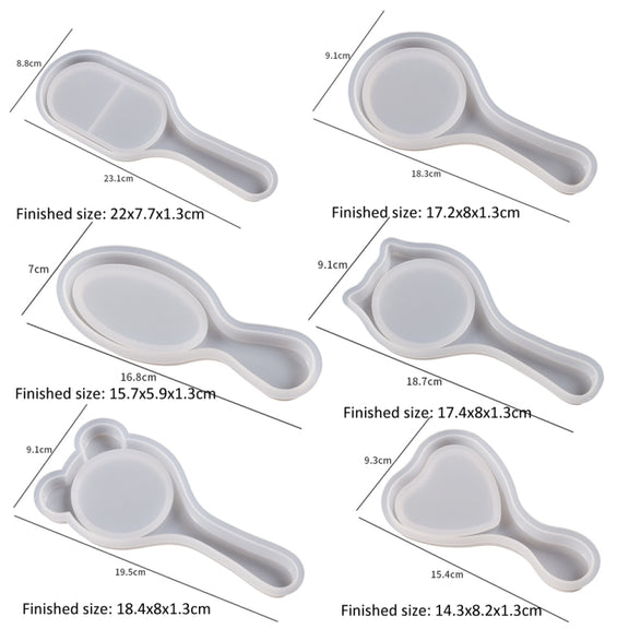 Air Cushion Comb Set Silicone Mold DIY Epoxy Resin Craft Making Mold, Spec: Oval 001