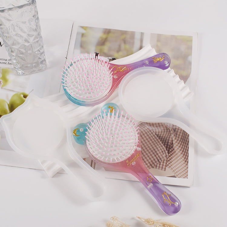 Air Cushion Comb Set Silicone Mold DIY Epoxy Resin Craft Making Mold, Spec: Oval 001