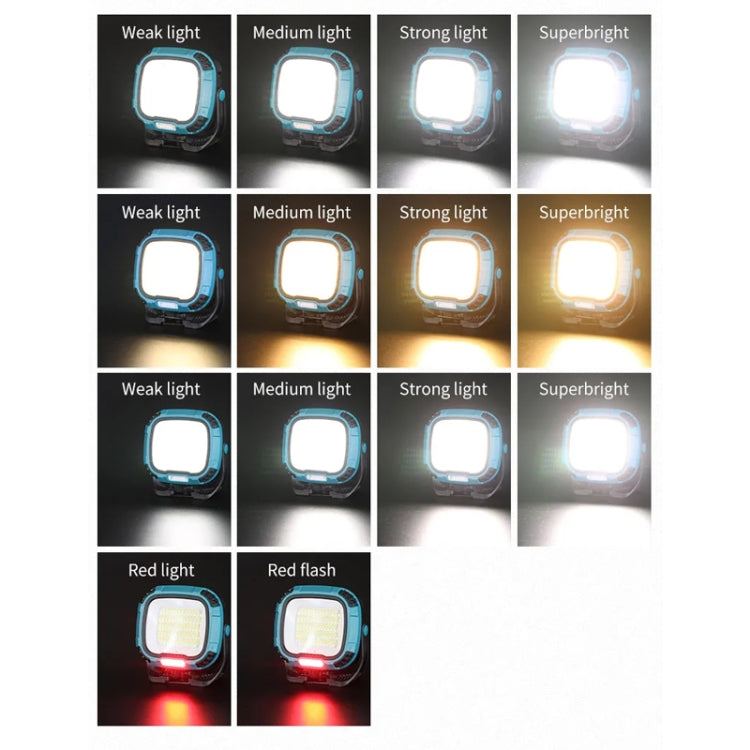 COB Work Lilight Type-C Charging Outdoor Lighting Floodlight(W892-1 Yellow Without Battery)