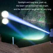 Type-C Rechargeable Outdoor Zoom Strong Laser Flashlight(520)