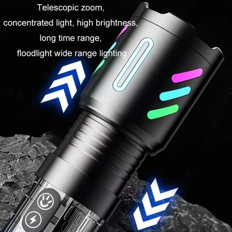 Type-C Rechargeable Outdoor Zoom Strong Laser Flashlight(520) - LED Flashlight by PMC Jewellery | Online Shopping South Africa | PMC Jewellery | Buy Now Pay Later Mobicred