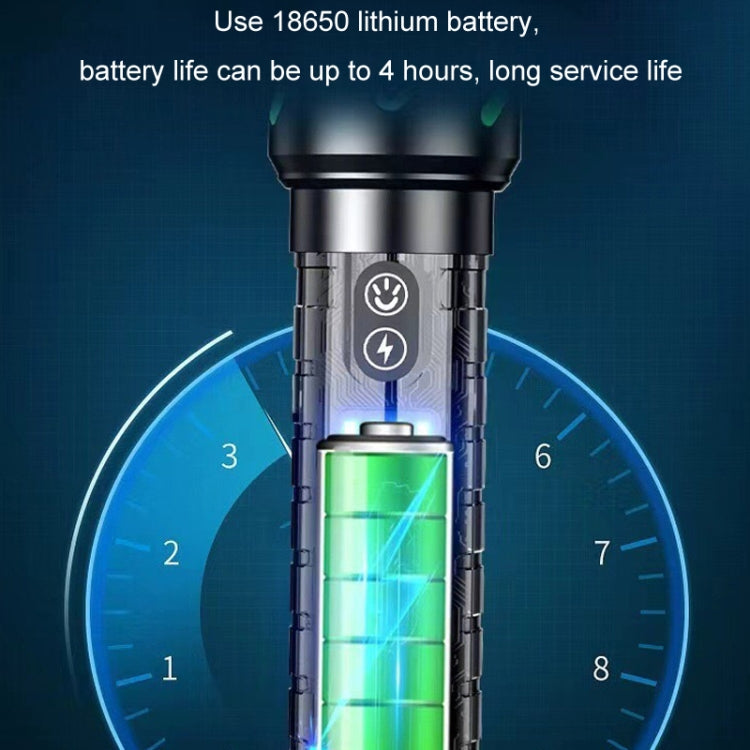 Type-C Rechargeable Outdoor Zoom Strong Laser Flashlight(520) - LED Flashlight by PMC Jewellery | Online Shopping South Africa | PMC Jewellery | Buy Now Pay Later Mobicred