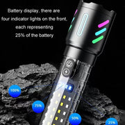 Type-C Rechargeable Outdoor Zoom Strong Laser Flashlight(520)
