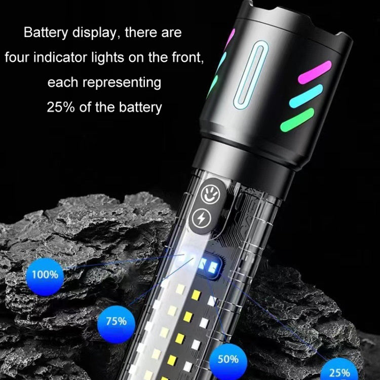 Type-C Rechargeable Outdoor Zoom Strong Laser Flashlight(520)