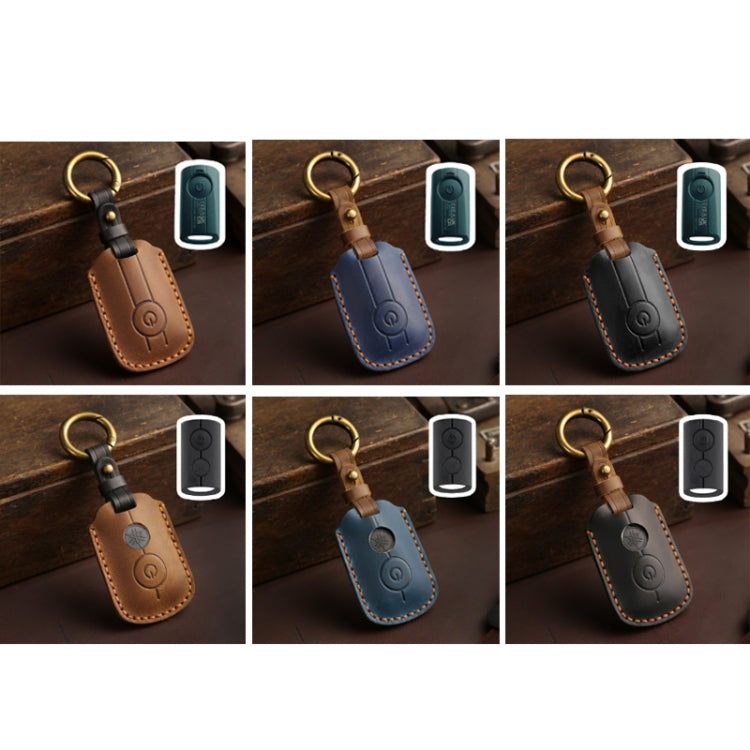 For YAMAHA NMAX155/XMAX300/Aerox/Jauns Hallmo Motorcycle Key Cover, Color: 1 Key Brown Hollowed - Car Key Cases by Hallmo | Online Shopping South Africa | PMC Jewellery | Buy Now Pay Later Mobicred