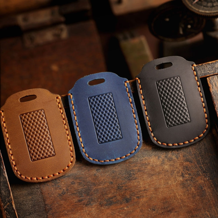 For YAMAHA NMAX155/XMAX300/Aerox/Jauns Hallmo Motorcycle Key Cover, Color: 1 Key Brown Hollowed - Car Key Cases by Hallmo | Online Shopping South Africa | PMC Jewellery | Buy Now Pay Later Mobicred