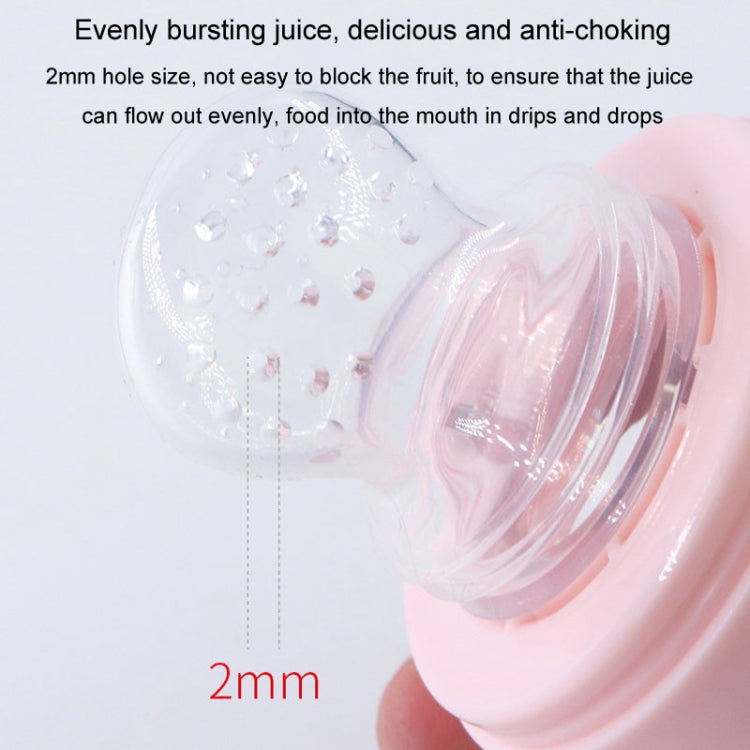 Portable Dual-purpose Baby Food Feeding Spoon Fruit Vegetable Silicone Feeding Pacifier Bottle(Green)