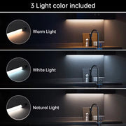 Rechargeable Under Cabinet LED Motion Sensor Night Light with Digital Display 2000mAH(Black)