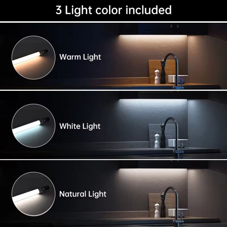 Rechargeable Under Cabinet LED Motion Sensor Night Light with Digital Display 2000mAH(Black)