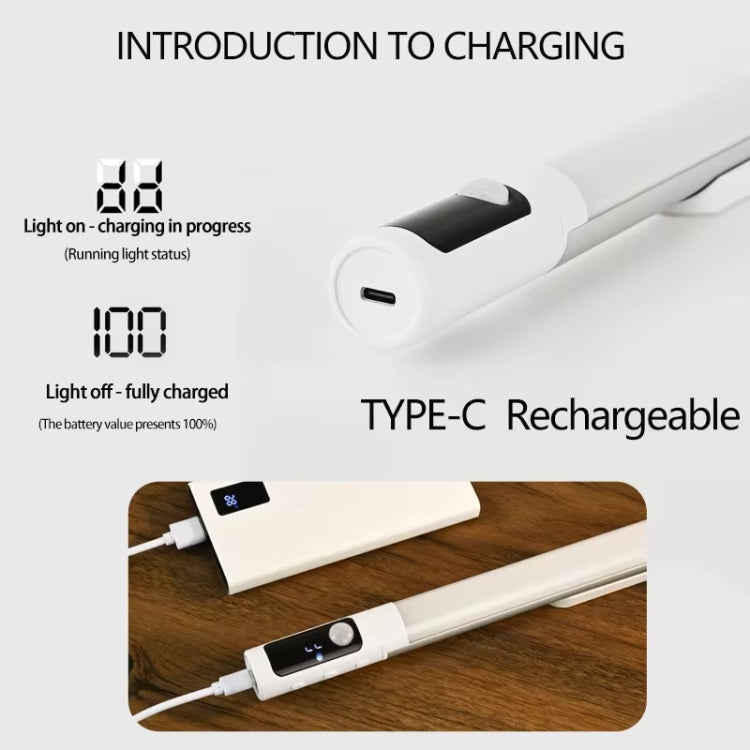 Rechargeable Under Cabinet LED Motion Sensor Night Light with Digital Display 2000mAH(Black)