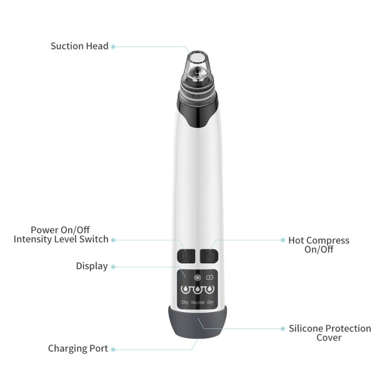 KS-X007 Electric Heating Hot Compress Pore Cleaner Home Facial Blackhead Acne Remover(White) - free shipping - PMC Jewellery - Order now!