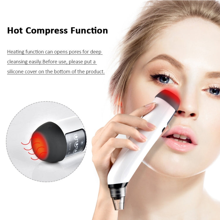 KS-X007 Electric Heating Hot Compress Pore Cleaner Home Facial Blackhead Acne Remover(White)