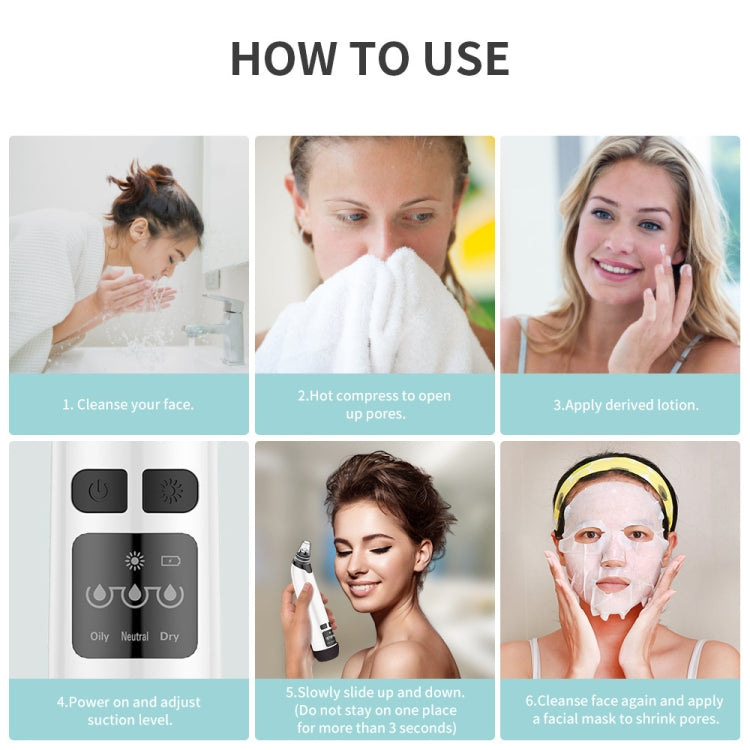 KS-X007 Electric Heating Hot Compress Pore Cleaner Home Facial Blackhead Acne Remover(White) - free shipping - PMC Jewellery - Order now!