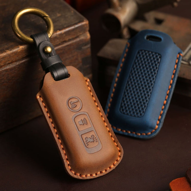 For Honda NS125LA/Lead125/PCX160/Forza 350 Hallmo Motorcycle Key Case, Color: 3 Keys Black
